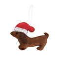 Dachshund felt decoration tan